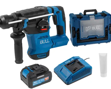 фото Перфоратор аккумуляторный бесщеточный BULL CBH 1826/4, Xcase, XLTpro, 18 В, 2.6 Дж, 1 АКБ х 4 Ач