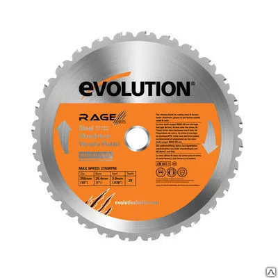 Фото №0 Диск пильный RAGEBLADE255MULTI 255х25,4х2,0 Z=28.