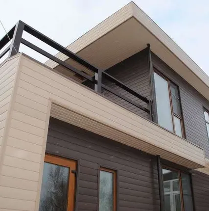 Фото №0 Навесной вентилируемый фасад из ДПК (древесно полимерный композит)