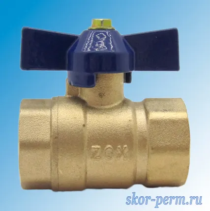 Фото №1 Кран шаровой ZOX 20 Ру30 бабочка г/г