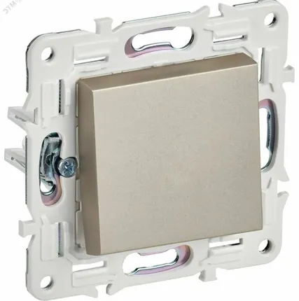 Фото №0 SKANDY Выключатель 1-клавишный проходной 10А SK-V02Sh шампань IEK