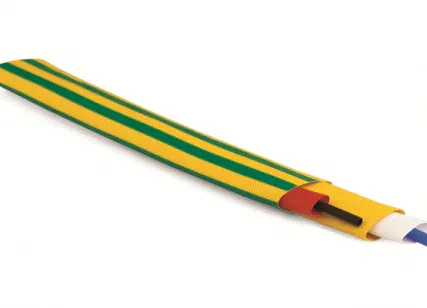 Фото №0 Трубка термоусадочная огнестойкая тонкостен. 2.4/1.2 желт./зел. DKC 2NS20124GY