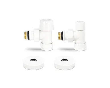 фото Клапан ручной радиаторный угловой 1/2" x 3/4"EK н.р.-в.р. Varmega VMDV10-110415, комплект (белый)