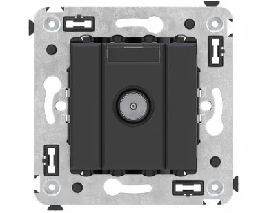 фото Розетка TV оконечная СП Avanti "Черный матовый" DKC 4412523