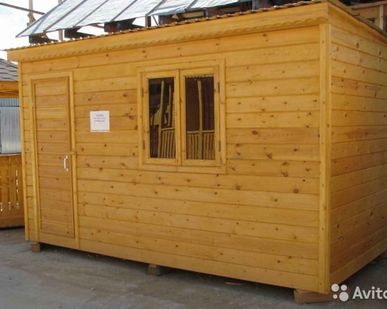 фото Вагон бытовка с перегородкой 2300 х 4000 (отделка вагонка)