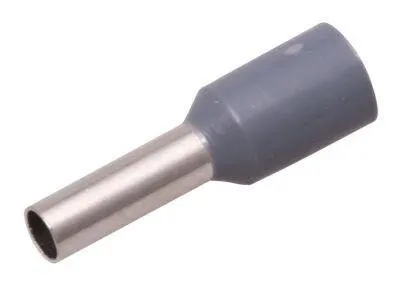 Фото №1 Наконечник штыревой втулочный изолир. (НШВИ F-18мм) 4кв.мм (СЕ040012grey) сер. REXANT 08-0822