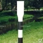 фото Столбик опознавательный для подземных линий связи (белый с черным) СОС-2.5