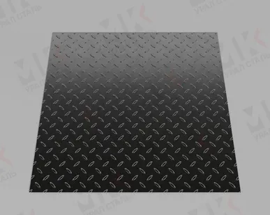 фото Лист рифленый 4 мм ст 3 ГОСТ 8568-77 чечевица