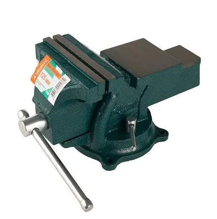 Фото №0 Тиски слесарные 125 мм, поворотные усиленные, Sturm!