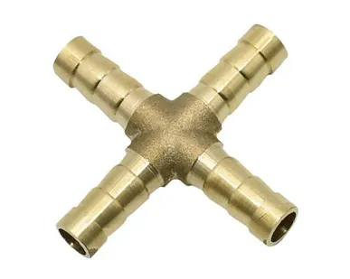 фото Переходник крестовой латунный на трубку 10 мм