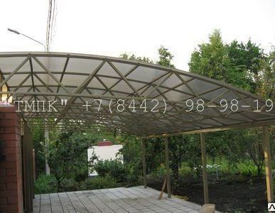 фото Изготовление односкатных навесов