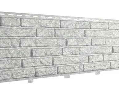 фото Фасадная панель КВАРЦИТ Двойной замок (ЮП) "Стоун-Хаус" светло-серый 2000*250 мм