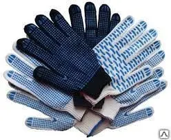 Фото №0 Перчатки ХБ ПВХ 4 нити