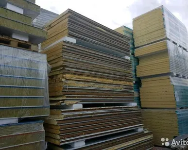 фото Сэндвич-панель ппу 100 мм 2,49 м