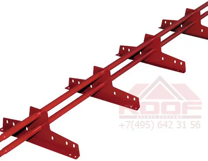 Фото №0 Снегозадержатель ECONOM d-25 (круг) NEXT 3005 RAL, 3 м, 4 опоры