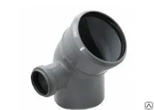 фото Колено канализационное  40x45 серое