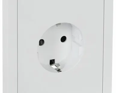 фото FORTE&PIANO Розетка 1-местная с заземлением с защитными шторками безвинтовое крепление 16А FP213 белый IEK