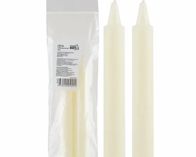 фото Свеча парафиновая бытовая 15см 40г 2 шт.