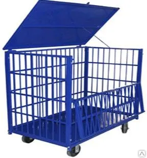 Фото №0 Контейнет рубчатый с открываемыми створками КТМ 5 700х1200х860 б/колес