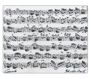 фото Коврик для компьютерной мышки MUZZMANIA "Ноты Баха" - MUZZMANIA