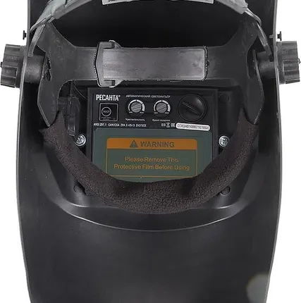 Фото №2 Маска сварочная МС-2 (с регулир. чувств.и и задержки времени; задержка откр. 0.15/0.8с; сенсор чувств. перем.; светофильтр ТСК 4000 "шлифовка") Ресанта 65/14Штука