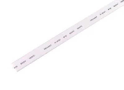 Фото №1 Трубка термоусадочная 10.0/5.0 1м бел. REXANT 21-0001