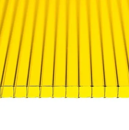 Фото №0 Поликарбонат 2100х6000х4мм 0.47кг/м2 (желтый) Мультигрин