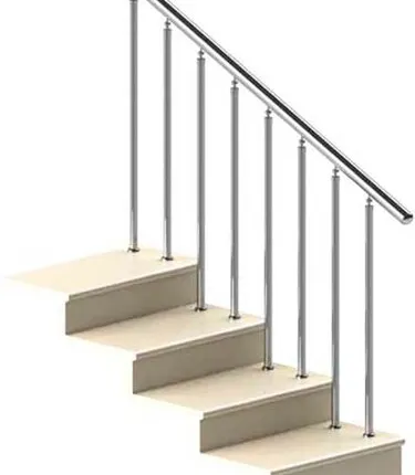 Фото №0 Перила для лестниц без ригелей из нержавеющей стали