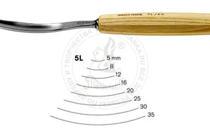 Фото №0 № 5L/20 Полукруглые полуклюкарзы Pfeil, для резьбы по дереву