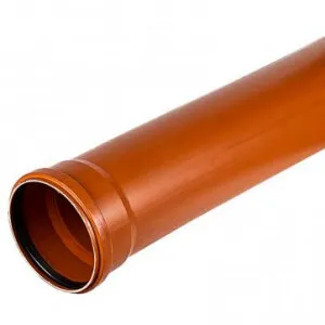 фото Труба канализационная D=160мм*4мм (L=1м) (Рыжая)