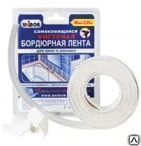Фото №0 Бордюрная Самоклеящая лента UNIBOB 38мм х 3,35м, белая