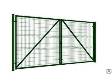 Фото №0 Ворота распашные Классик 2х4 (каркас 60х40, сетка ф4,столб 80х80)