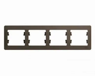 фото Рамка 4-м Glossa горизонт. шоколад SchE GSL000804