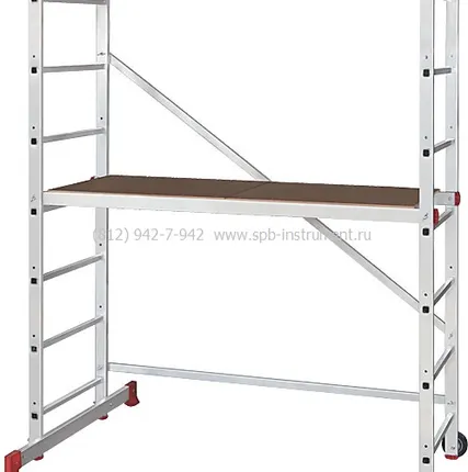 Фото №0 Вышка-тура алюминиевая, 2 секции х 7 ступеней, вес 14,7 кг