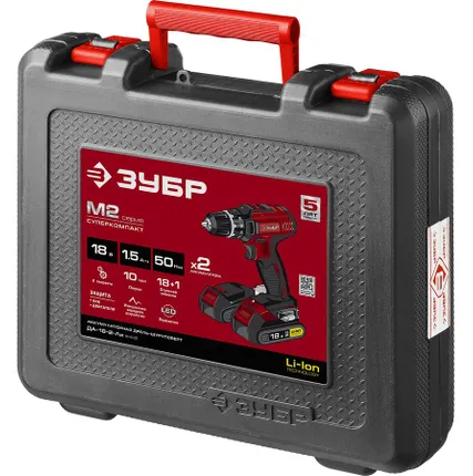 Фото №12 Шуруповерт аккумуляторный Зубр ДА-18-2-ЛИ КНМ2