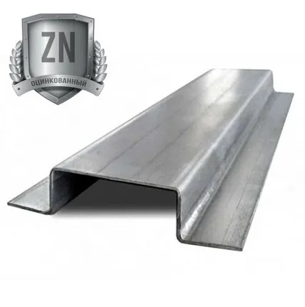 Фото №0 Профиль 65х20х20мм оцинкованный П-образный стенка 1,2мм длина 3 метра для лаг (поперечин) забора