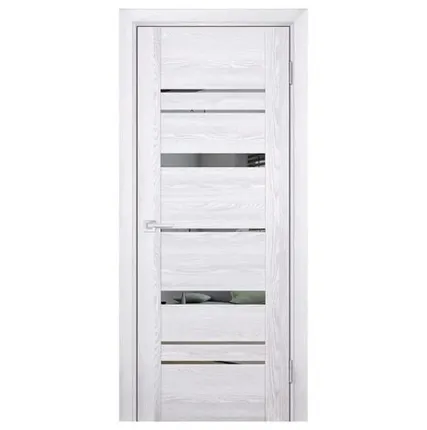 Фото №0 дверь межкомнатная со стеклом бизнес парк crystal 10, ясень ривьера айс, 700*2000мм.