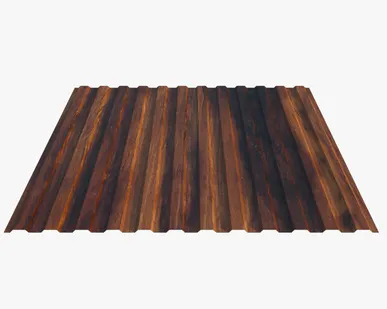 фото Профнастил Н10.40 покрытие 3D мореный тик Россия, эконом, 0.4-0.45 мм