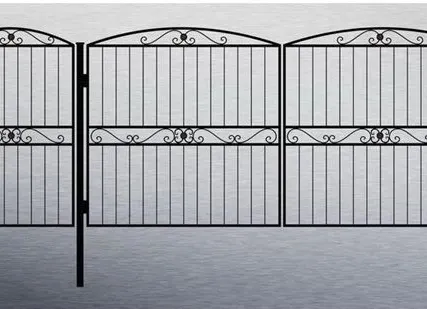 Фото №0 Ворота с калиткой  «ВС-2″(4 м/0,95 м)