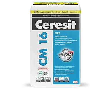 фото Клей для плитки эластичный Ceresit CM PRO 16 25 кг