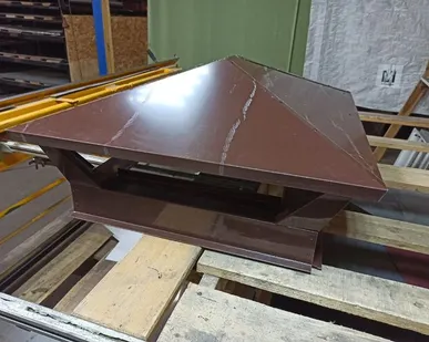 фото Колпак дымоходный RAL8017