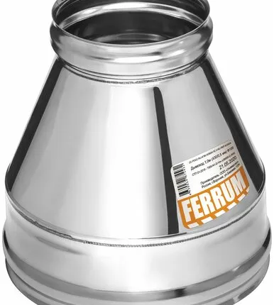 Фото №0 Конус (Финиш-сэндвич) 120х200 (430/0,5мм) нержавейка Феррум