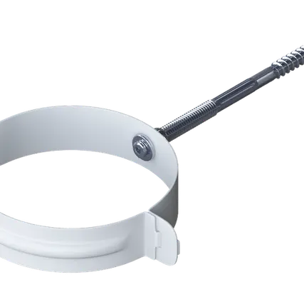 Фото №0 БЕЛЫЙ Хомут трубы МЕТАЛЛ колл. ЭЛИТ 45шт/уп АЛЬТА-ПРОФИЛЬ