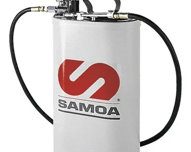 фото Насос с овальной емкостью для консистентной смазки объемом 16 л с регулируемым давлением