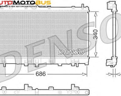 фото Радиатор, охлаждение двигателя DENSO DRM36013 Радиатор охл. ДВС SUB Legacy 09