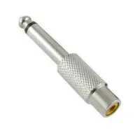 фото Переходник штекер 6,3мм моно на гнездо RCA (металл)