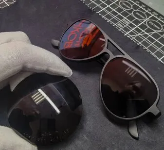 фото Окрас полимерных линз сплошной (серый, коричневый)