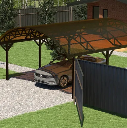 Фото №0 Арочный навес №8 из поликарбоната 5,2х6,3 м
