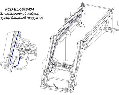 фото Комплект электрических проводов POD-ELK-000434 для фронтального погрузчика Metal-Fach Бык Т-229