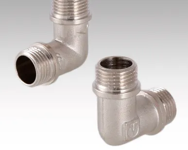 фото Угольник никелированный наружная резьба 20 (3/4&quot;)